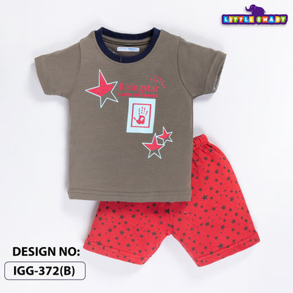 Boys Printed Baba Suit Set