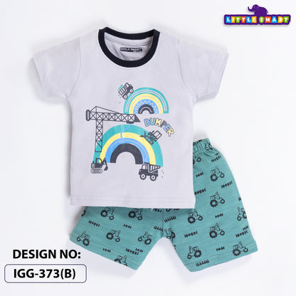 Boys Printed Baba Suit Set