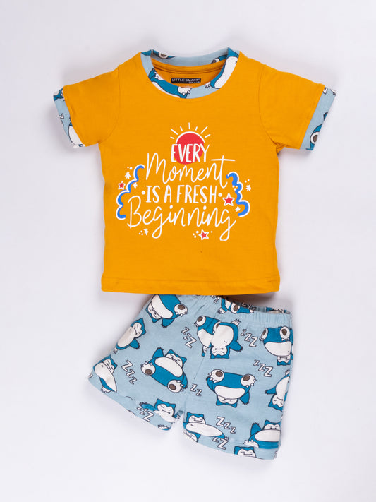 Boys Printed Baba Suit Set