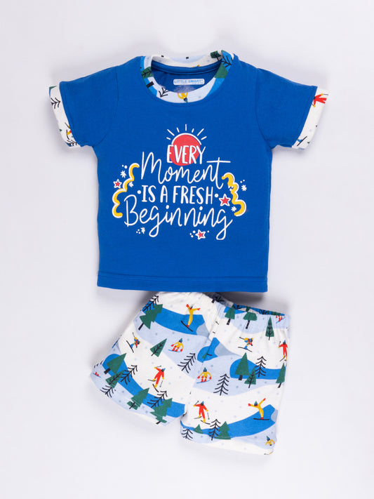 Boys Printed Baba Suit Set