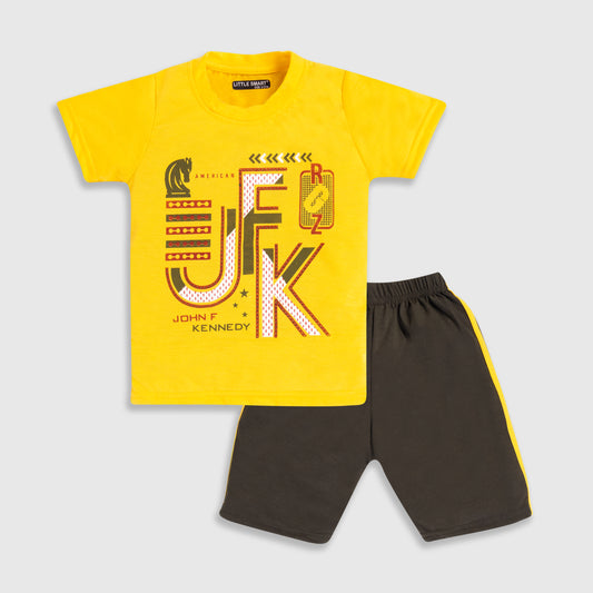 Boys Printed Baba Suit Set