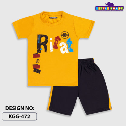 Boys Printed Baba Suit Set