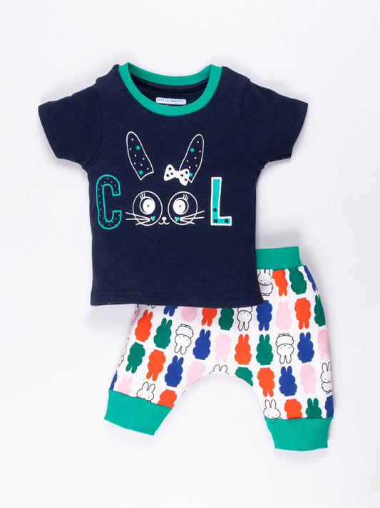 Boys Printed Diaper Baba Suit Set