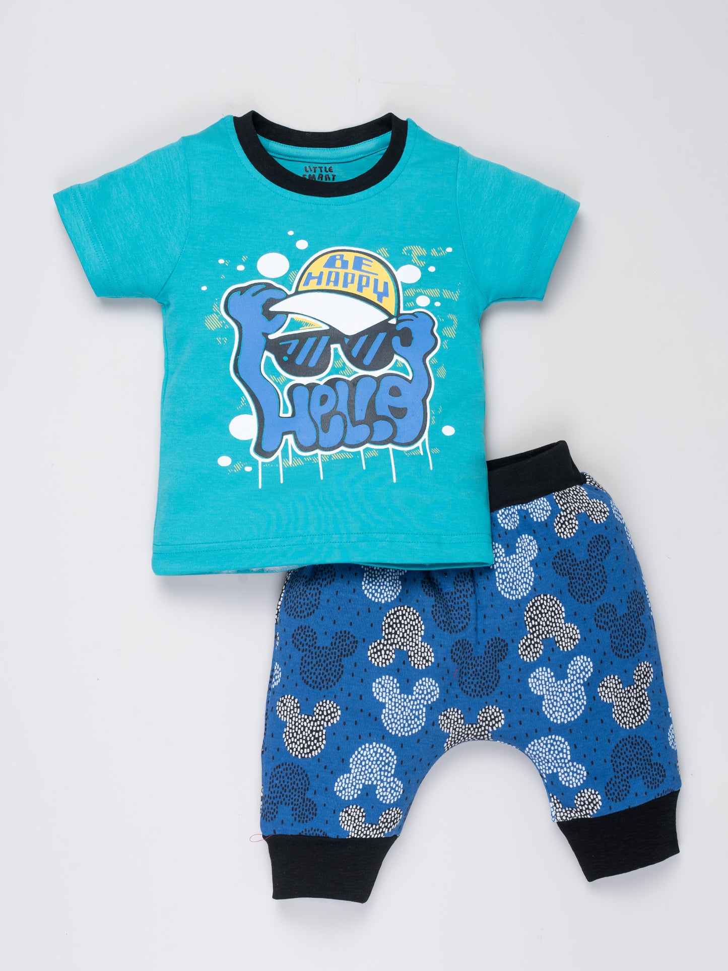 Boys Printed Diaper Baba Suit Set