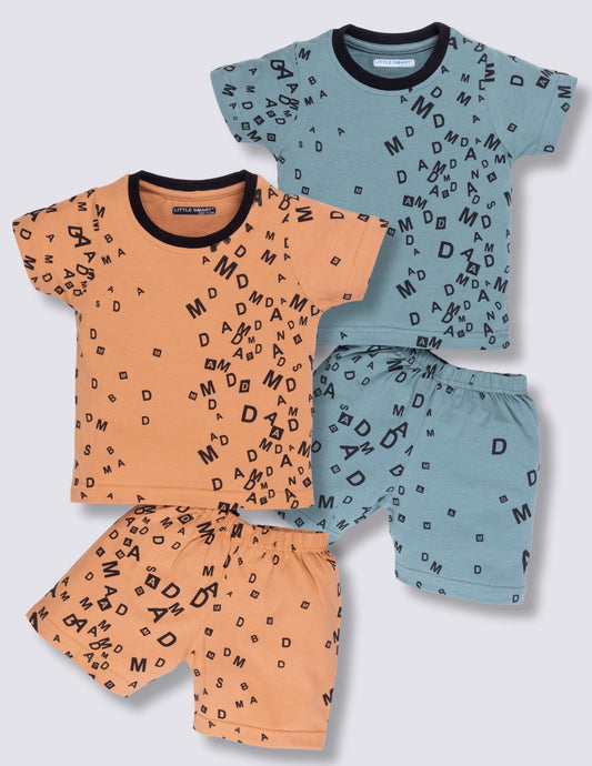 Boys Printed Baba Suit Set