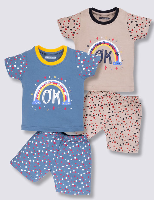 Boys Printed Baba Suit Set