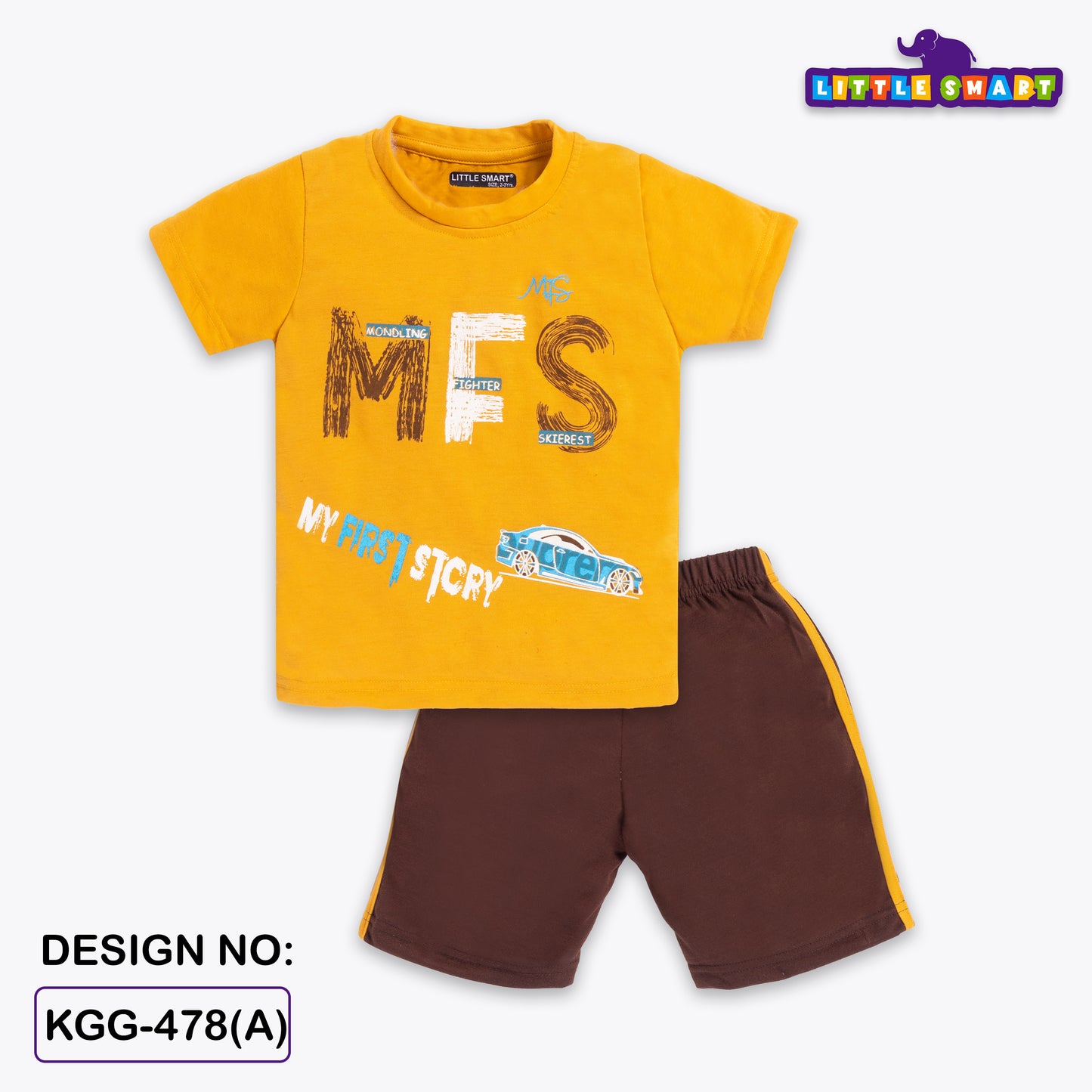 Boys Printed Baba Suit Set