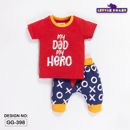 Boys Printed Diaper Baba Suit Set