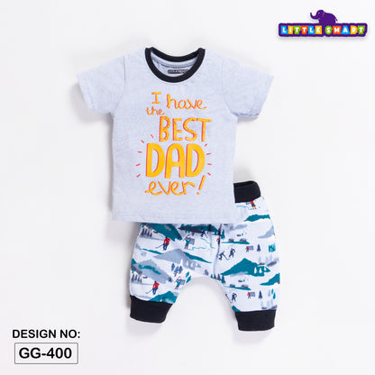 Boys Printed Diaper Baba Suit Set