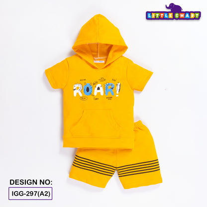 Boys Hooded Baba Suit Set