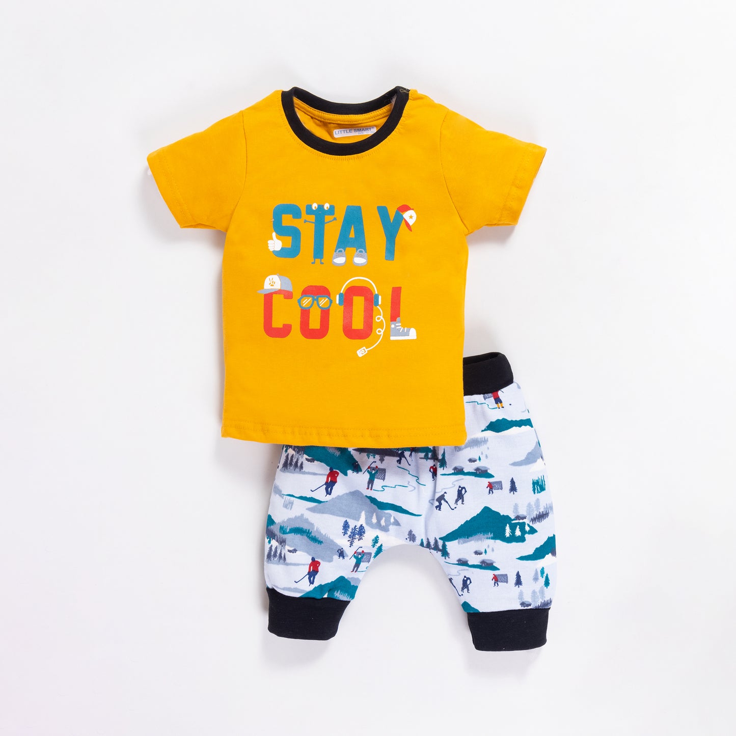 Boys Printed Diaper Baba Suit Set