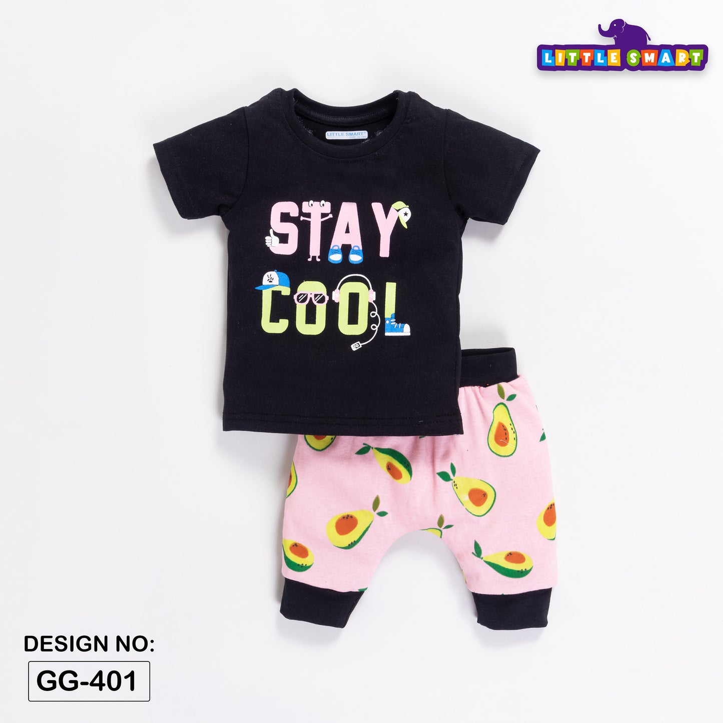 Boys Printed Diaper Baba Suit Set