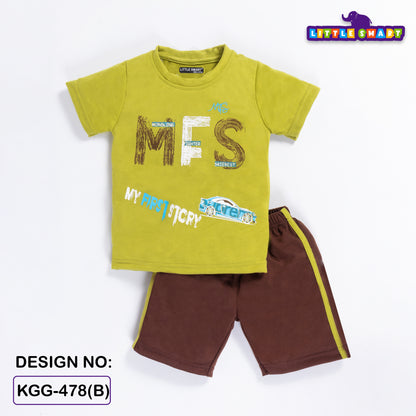 Boys Printed Baba Suit Set