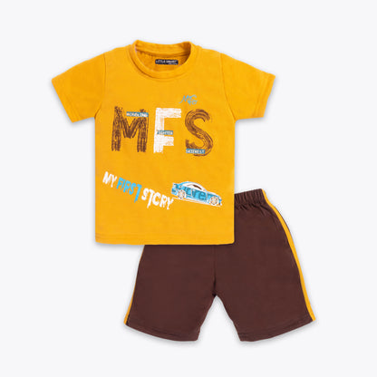 Boys Printed Baba Suit Set