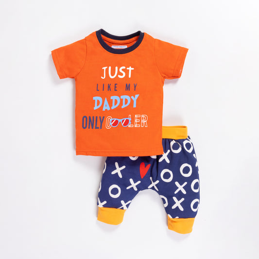 Boys Printed Diaper Baba Suit Set